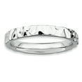 thumbnail image 1 of Sterling Silver Stackable Expressions Rhodium Ring Size 6, 1 of 3