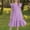 Purple, variant on BRGZLK Girls Casual Summer Midi Dress Cute Solid Ruffle Short Sleeve Round Neck Smocked Tiered Princess Dresses Green 9-10 Years