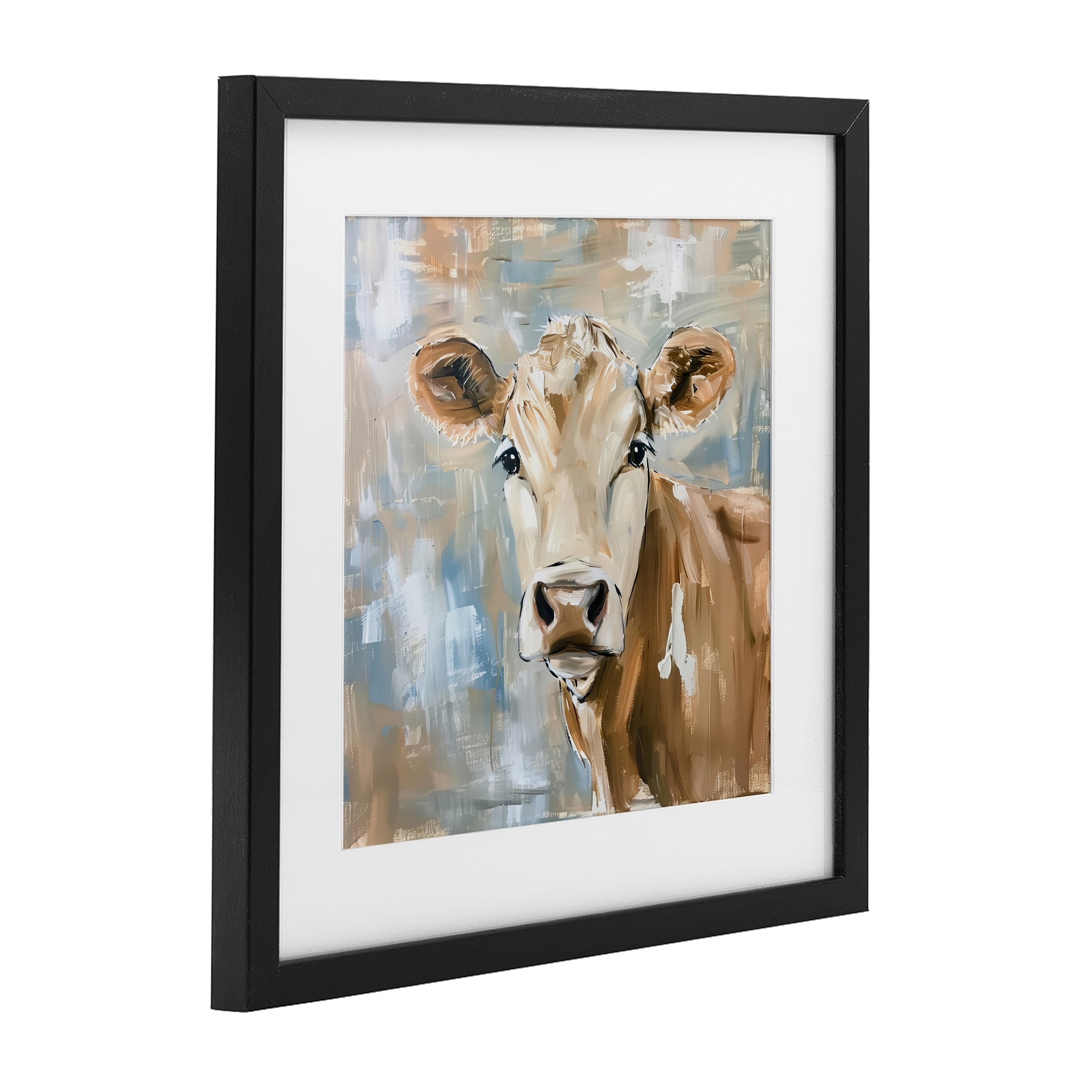 Stupell Industries The Brown Cow Abstract Black Framed Print Under Glass, design by Tina LeCour