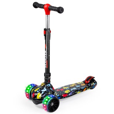 Jetson 3 Wheel Kick Scooter Sonic – Foldable, Light-Up Wheels, Blue, Ages 3+