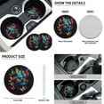 thumbnail image 5 of Renewold Skull Butterfly Car Seat Covers for Men Women Auto Interior Accessories Full Set with Steering Wheel Covers Seat Belt Pad Cover Coaster Keyring 11 PCS Auto Seat Cushion Covers Set, 5 of 7
