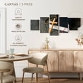 thumbnail image 4 of Elephant Stock Wooden Cross Wall Art - Horizontal Multi Panel Canvas - Living Room Wall Decor - Religion And Spirituality Multi Panel - Gray And Yellow Decor - 36" x 15", 4 of 4
