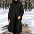 thumbnail image 7 of Levmjia Women's Plus Size Longline Wool Look Coat Single Breasted Notched Lapel Pocket Casual Loose Fit Winter Jacket, 7 of 7