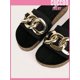 thumbnail image 3 of Everyday Collection Chain Decor Knit Detail Slides, 3 of 4