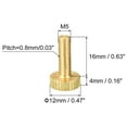 thumbnail image 2 of Knurled Thumb Screws, M5x16mm Flat Brass Bolts Grip Knobs Fasteners 2Pack, 2 of 4