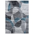 thumbnail image 2 of World Rug Gallery Contemporary Distressed Circle Area Rug - BLUE 7' 10" x 10', 2 of 8