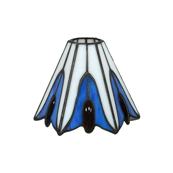 KAYYELAMP 1 Count Handmade Lamp Accessories Lamp Shades Stained Glass Blue White Lamp Shades For DIY Wall Lamp Table Lamp Pendant Lighting Home Decorated