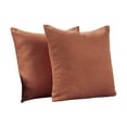 thumbnail image 5 of 3S Brother's Solid Cushion Cover Super Soft & Cozy Home Décor Throw Pillow Case for Chair Couch Bedroom & Livingroom Décor Pillowcase with Invisible Zipper Set of 2 Pieces - Brick 20"x20" Each, 5 of 8