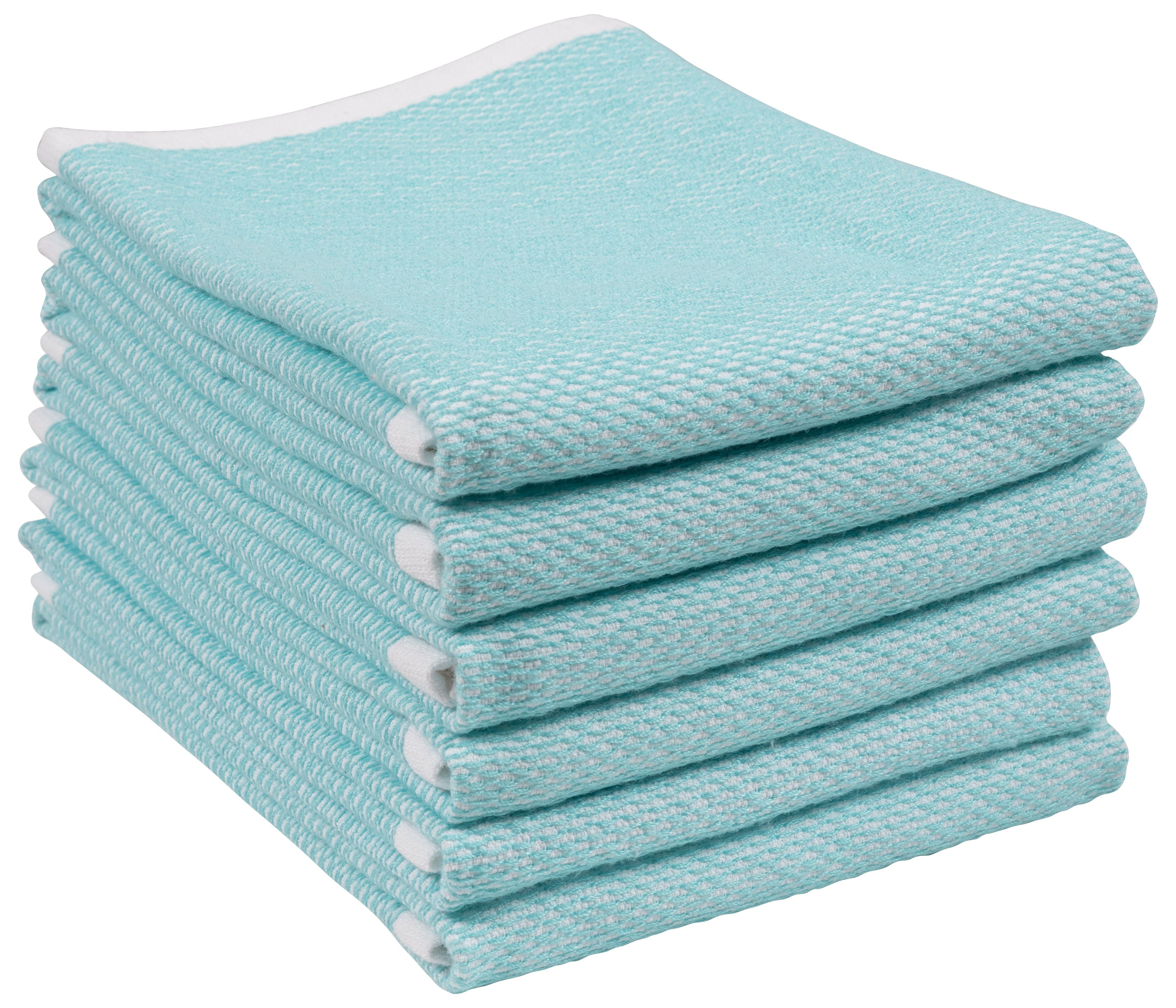 Reversible Terry  Kitchen Towels Set of 6 18 x 28 Inch Absorbent