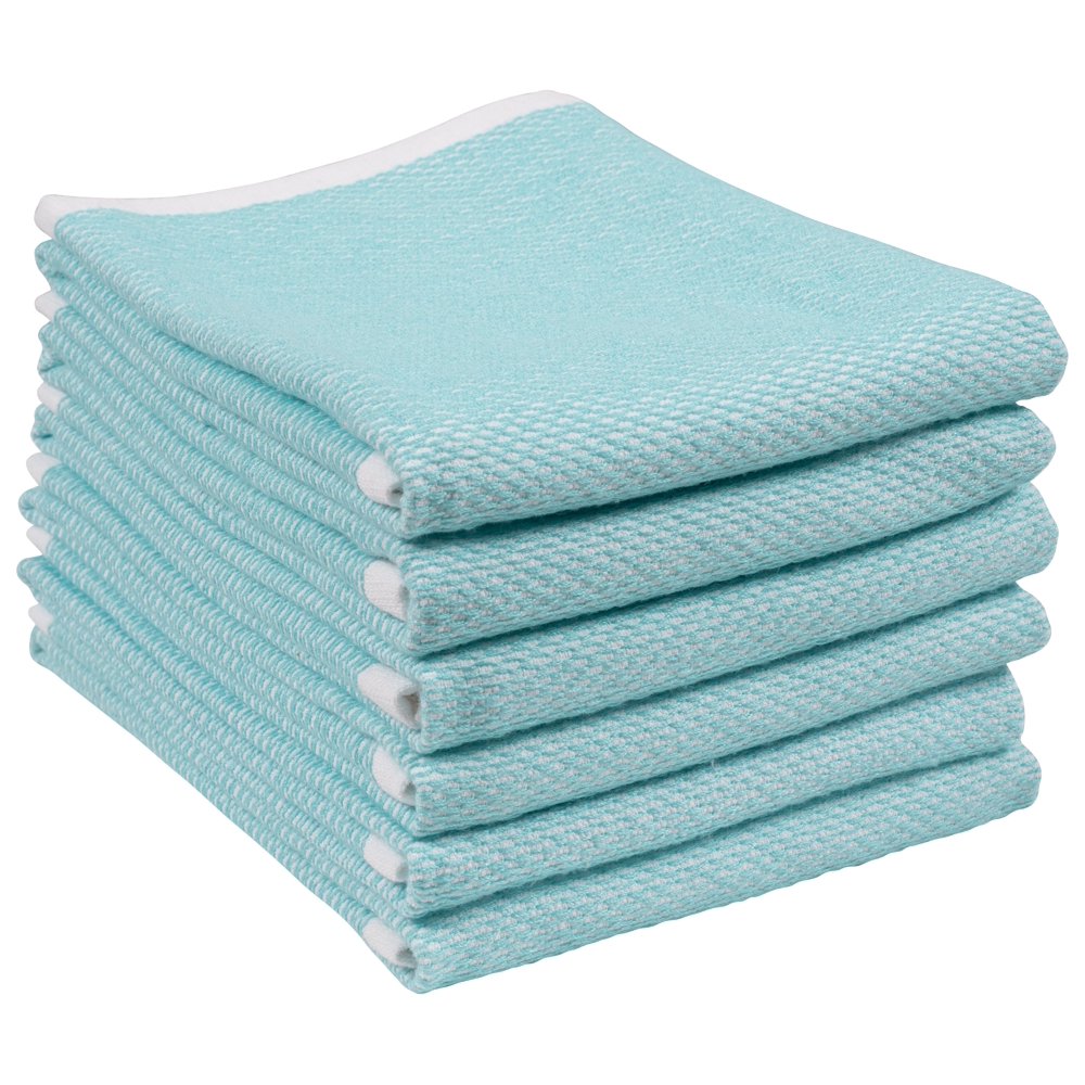 Reversible Terry  Kitchen Towels Set of 6 18 x 28 Inch Absorbent