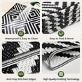 thumbnail image 6 of Outdoor Rug Waterproof Reversible for Patio Deck Campsite 5x8 Ft Black+White, 6 of 7