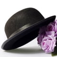 thumbnail image 5 of Sombrero bombín negro, sombrero de mago, accesorio de disfraz para hombre, fiesta de disfraces para adultos, 5 of 5