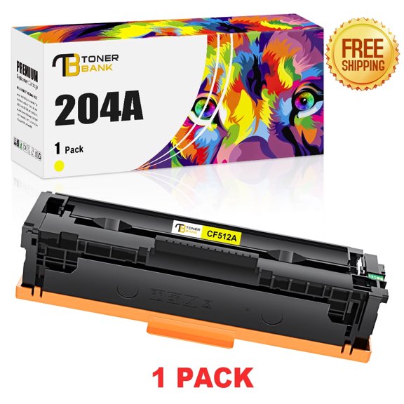 Toner Bank Compatible Toner Cartridge Replacement for 204A CF512A High Yield Pro M154a M154nw Printer(Yellow, 1-Pack)