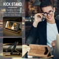 thumbnail image 6 of Allytechgroup Google Pixel 8A Wallet Case, Premium PU Leather Retro Flip Cover RFID Blocking Shockproof Kickstand Phone Case for Google Pixel 8A, Brown, 6 of 11