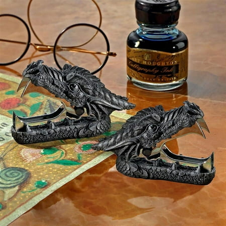 Design Toscano Iron Jaws Dragon Gothic Staple Remover: Set of 2