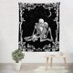 thumbnail image 2 of ZHAOCHENG Tapiz de Calavera, Tapices Blancos y Negros Los Amantes Besándose, Tapiz Floral de Luna y Estrellas Estrelladas, Tapiz de Tarot de Esqueleto Humano para Colgar en Dormitorio, Dormitorio, Dec, 2 of 5