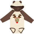 thumbnail image 3 of Inktastic Christmas Reindeer Face with Names and Red Nose Boys or Girls Long Sleeve Baby Bodysuit, 3 of 5