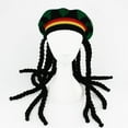 thumbnail image 6 of TINYSOME Men Women Novelty Dreadlocks Wig Hat Reggae Jamaican Style Crocheted Knitted Bea, 6 of 6