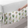 thumbnail image 2 of Philodendron Bed Skirt, Summer Tropic Pattern Leaves and Petals, Elastic Bedskirt Dust Ruffle Wrap Around for Bedding Decor, 4 Sizes, Reseda Green Blush, by Ambesonne, 2 of 2