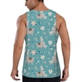 thumbnail image 3 of Fotbe Teal Mama Llama Pattern Men's Quick Dry Workout Tank Top Gym Muscle Tee Fitness Bodybuilding Sleeveless T Shirt Breathable Workout Shirt-X-Large, 3 of 9