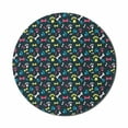 thumbnail image 1 of Dog Lover Mouse Pad for Computers, Cool Canine Elements Paw Marks and Bones Ornamental Abstract Composition Image, Round Non-Slip Thick Rubber Modern Mousepad, 8" Round, Multicolor, by Ambesonne, 1 of 2