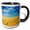 Black/White, variant on 3drose, Canada, Manitoba, Myrtle. Crop Field of Two-row Barley., 11oz Mug