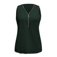 thumbnail image 3 of Aayomet Casual Tops For Women Women's Sleeveless Strappy Tank Square Neck Double Layer Workout Fitness Casual Basic Crop Tops,Green XL, 3 of 4