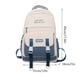thumbnail image 3 of Mochila informal de 1 pieza, mochila de gran capacidad para estudiantes de secundaria para estudiantes de secundaria para hombres, mochila de viaje con doble bandolera de color en contraste para mujer, 3 of 4