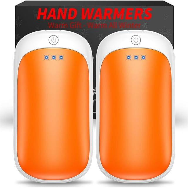 Paquete de 2 calentadores de manos recargables, calentadores de manos eléctricos portátiles reutilizables, calentadores de manos USB 2 en 1, regalos para exteriores/interiores/cálidos para hombres, mu