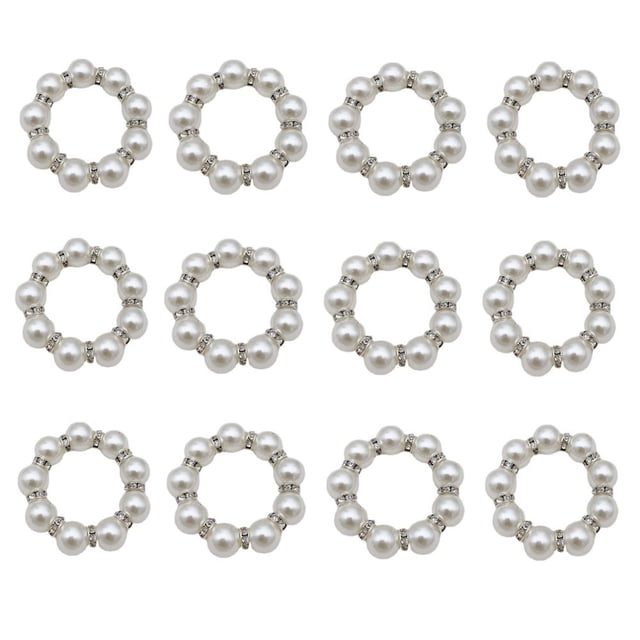 MYG 12 Pcs Napkin Ring Napkins Holders Table Decoration for Party Wedding Kitchen