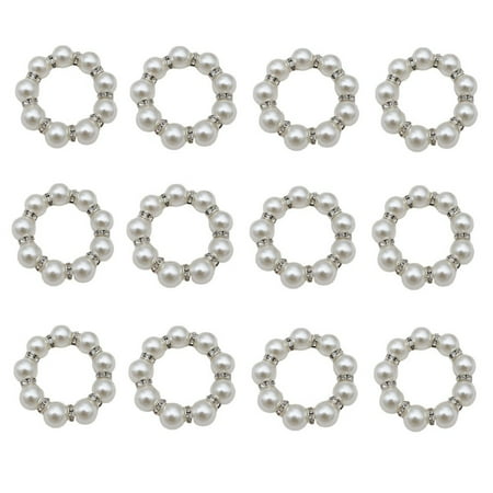 

SUNFEX 12 Pcs Napkin Ring Napkins Holders Table Decoration For Party Wedding Kitchen