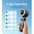thumbnail image 3 of Diveblues  Handheld Fan – 4000mAh Rechargeable Turbo Mini Fan, 5-Speed Personal Cooling for Travel & Outdoor Use, 3 of 8