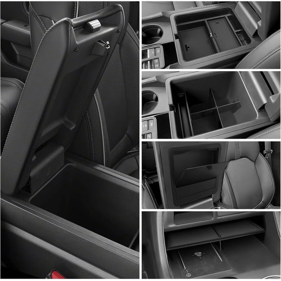 4PCS Center Console Organizer Compatible with Honda 2023 2024 2025 2026 Pilot ＆ 2026 Passport Accessories Armrest Hidden Storage Box Secondary Compartment Organizer Insert Secondary Tray