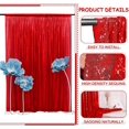 thumbnail image 2 of Rideaux de Fond à Paillettes Rouges 2FTx8F 2 Panneaux pour Décorations de Mariage Anniversaire Bébé, 2 of 5