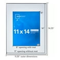 Mainstays 11x14 Matted to 8x10 Front Loading Tabletop Picture Frame