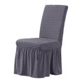 thumbnail image 2 of Funda para silla de comedor, tela suave, extraíble, lavable, largas para sillas, funda protectora para asiento para decoración del hogar, Gris Baoblaze Fundas de asientos de comedor, 2 of 7