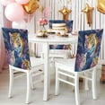 thumbnail image 4 of Decorative Chair Back Cover One Size x2 Chair Cover Dining Chair Slipcovers Chair Back Decoration Festival Chair Decoration Jungle Colored Tiger, 4 of 6