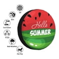 thumbnail image 4 of Salouo Watermelon Hello Summer Print Spare Tire Cover 14-17 inch Spare Tire Protector Universal Tough Tire Wheel Cover for Trailer SUV and Truck-14 inch, 4 of 6