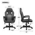 thumbnail image 7 of Homall Gaming Chair Leather Office Chair High Back Ergonomic Adjustable Swivel Executive Computer Chair Rolling Task,Gray, 7 of 7