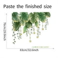 thumbnail image 5 of Litake 2 Sheets Tropical Green Leaves Wall Stickers Self-adhesive Wall Decal Murals Wallpaper for Home Living Room Decoration, 5 of 8
