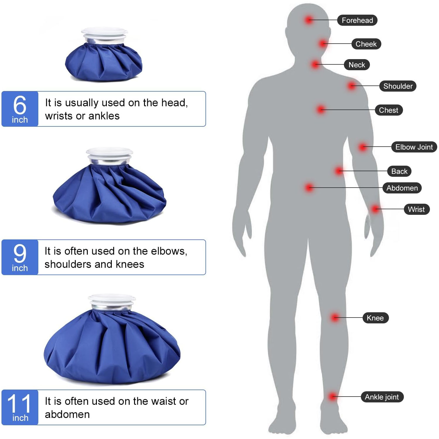 Peduu Reusable Ice Packs and Hot Water Bags, 3-Pack photo 3