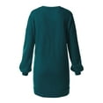 thumbnail image 4 of MixMatchy Women's Oversized V-Neck Tunic Sweatshirt with Side Pockets, 4 of 5