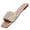 Khaki, variant on Women's Slippers Elegant Crystal Pearl Flat Sandals Summer Square Toe Slippers Non-Slip Outdoor Plus Size Slides for Women Beige