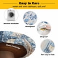 thumbnail image 3 of Elastic Fitted Round Tablecloth, Blue Coastal Starfish Waterproof Stretch Table Cover for 36"-44" Tables, Beach Nautical Shell Eucalyptus Vintage Washable Outdoor Tablecloths for Patio, Picnic, 3 of 9