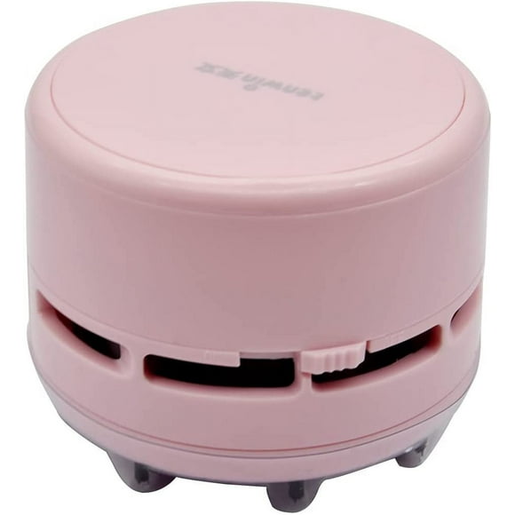 Mini Aspirateur, Balayeuse de Miettes Portable Sans Corbeille pour Bureau Maison Clavier et Voiture, Rose