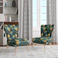 thumbnail image 2 of Designart "Exploratory Inner Harmony Meditation III" Yellow Floral Upholstered Accent Chair - Cottage Arm Chair For Bedroom, 2 of 7