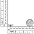 thumbnail image 6 of Gem Stone King 10K White Gold Green Mystic Topaz and White Topaz 3-Stone Ring for Women | 1.28 Cttw | Round 6MM | Gemstone November Birthstone | Size 7, 6 of 6