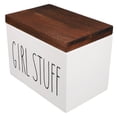 thumbnail image 3 of Porta toallas sanitarias de madera con tapa: organizador de productos femeninos para guardar toallas sanitarias, accesorio discreto para baño pequeño, 3 of 7