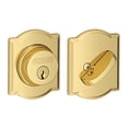 thumbnail image 4 of Single Cylinder Deadbolt Camelot Rose - Bright Brass, 4 of 6