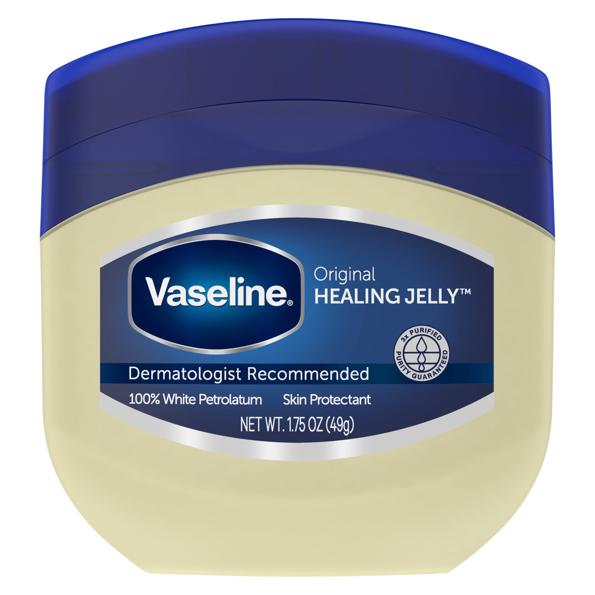 Vaseline Healing Jelly for Dry Cracked Skin and Eczema Relief Original 100% Pure Petroleum Jelly,1.75 oz